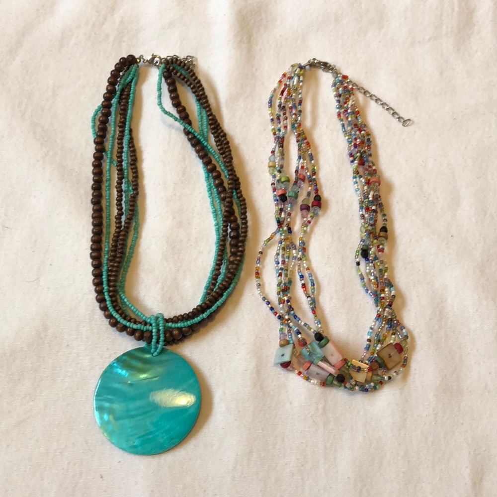 2 beaded necklaces